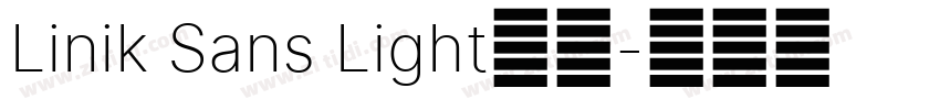 Linik Sans Light字体字体转换